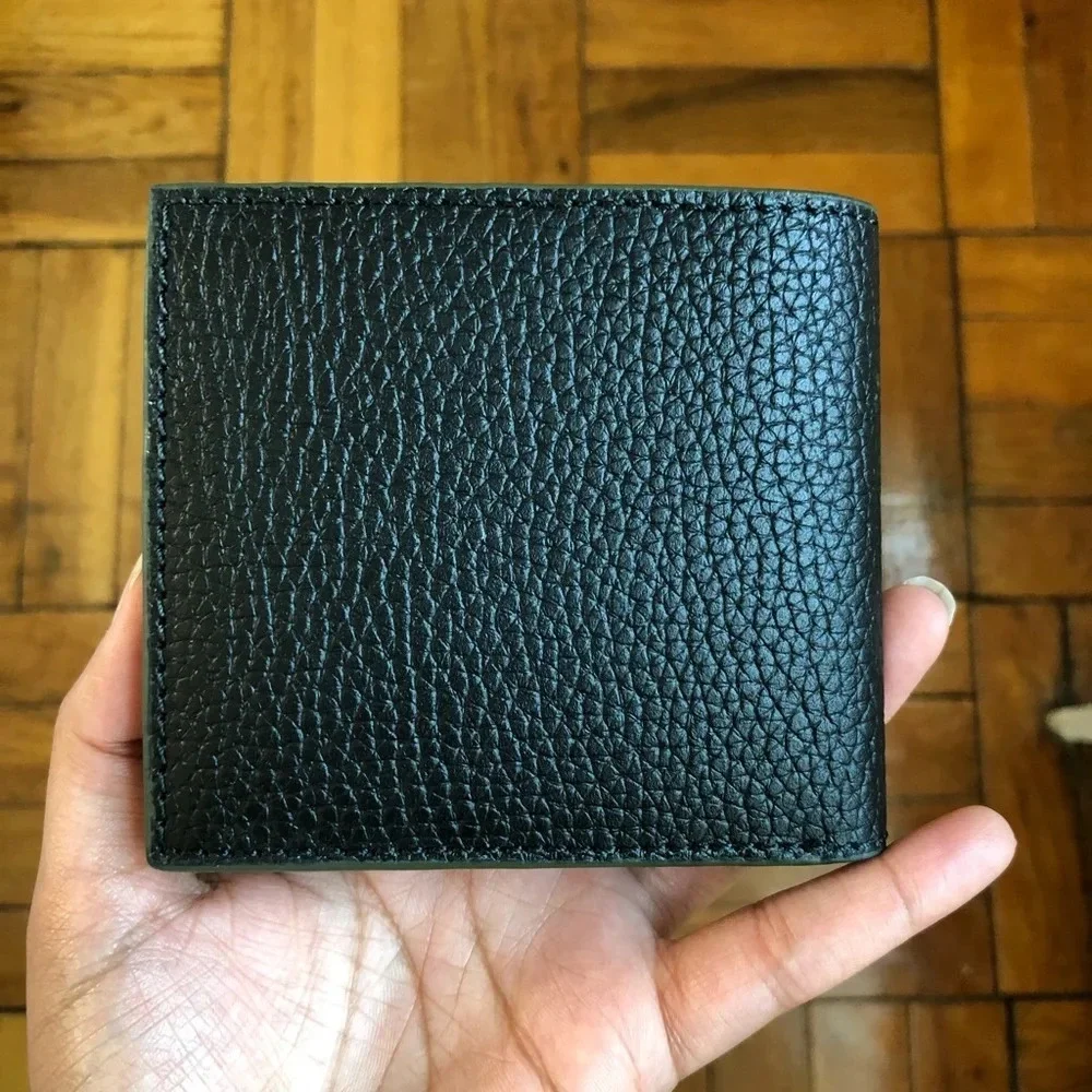 Leather wallet Black men